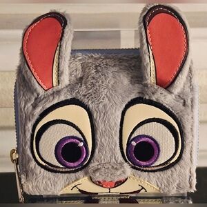 Loungefly Disney Zootopia Judy Hopps Officer Cosplay Plush Zip  Wallet NWOT